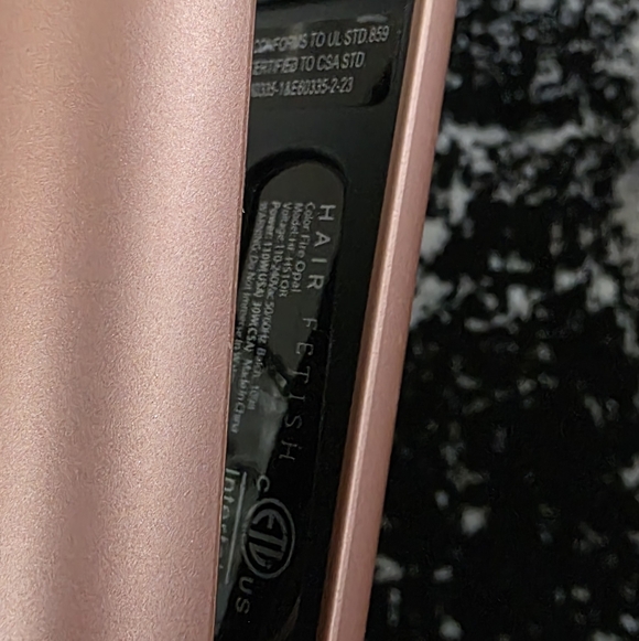 Hair Fetish Hedonist 1.25" Flat Iron with Japanese Tourmaline Plates Fire Opal - Picture 10 of 11